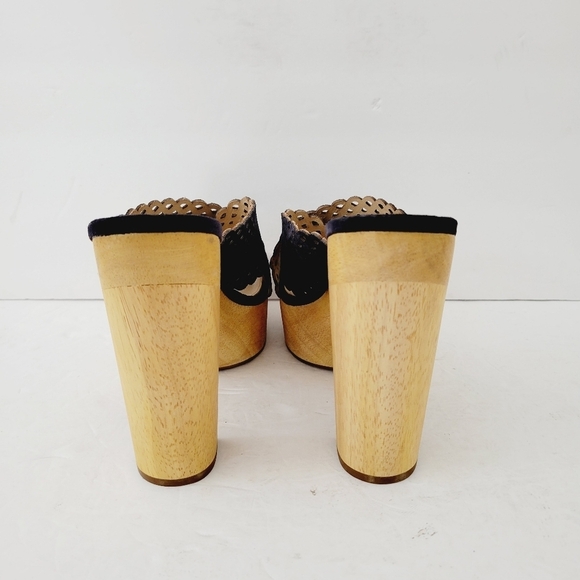 New Veronica Beard Gaynor Platform Sandals In Eclipse Navy , Size 9,5 - Picture 5 of 8